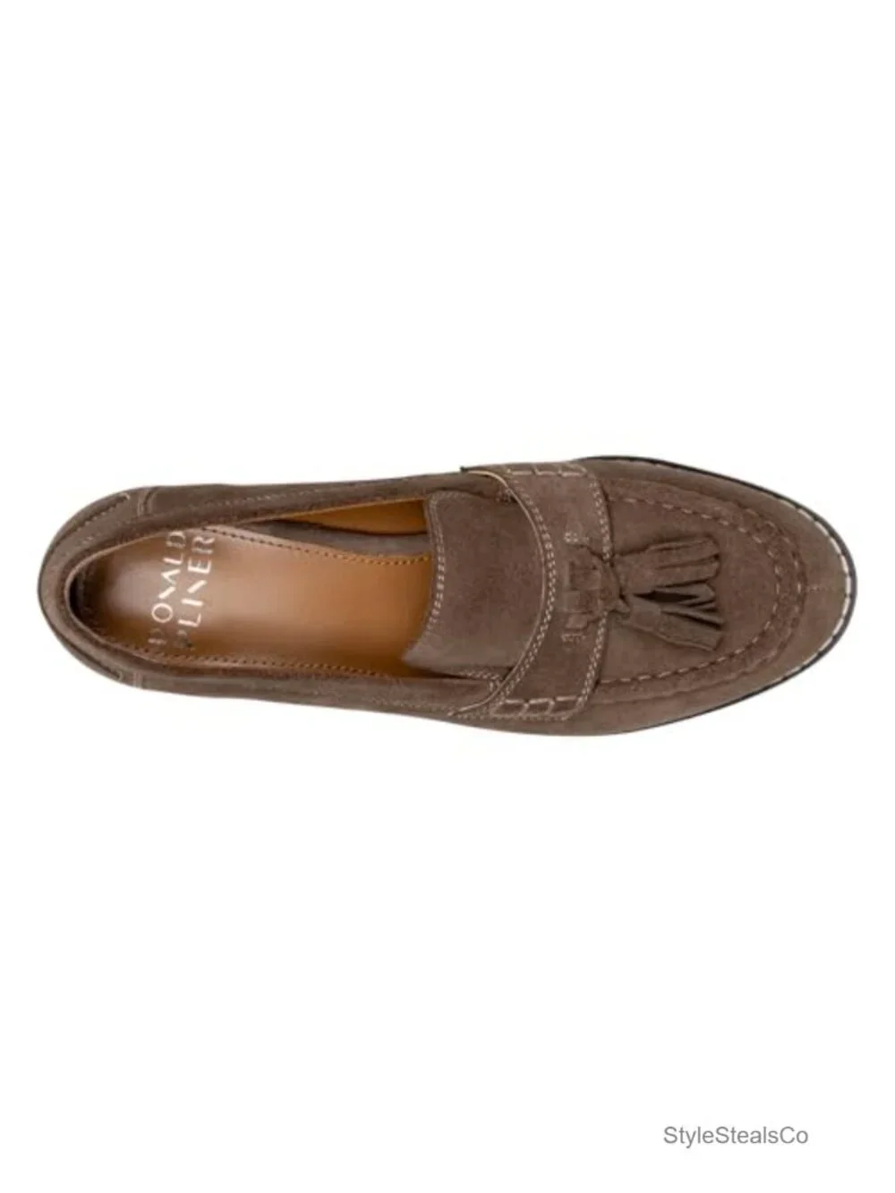 Suede Loafer with Tassel Detail and Memory Foam Insole